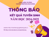 THÔNG BÁO KẾT QUẢ TUYỂN SINH