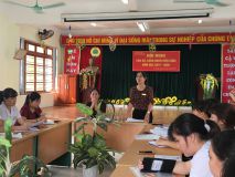 Đ/c Ngô Thị Lan phát biểu trong hội nghị